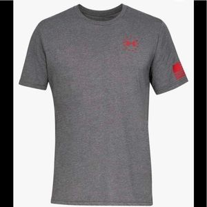 Under Armour Red Freedom Flag Charcoal T-shirt